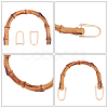 PP Plastic Half Round Bag Handle and Alloy U Shape Bag Ring FIND-WR0001-16-6