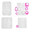 4Pcs Geometric/Teardrop/Letter Pendant & Links Silicone Molds DIY-LS0003-21-1