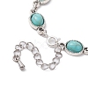 Alloy Resin Oval Link Chain Bracelets for Women BJEW-JB10131-4