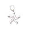 925 Sterling Silver Sea Animal Starfish Charms STER-E071-02S-06-1