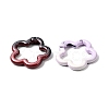 Spray Paint Alloy Spring Gate Rings FIND-C086-04-2