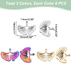 24Pcs 3 Colors 304 Stainless Steel Pendants STAS-DC0012-09-2