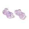 UV Plating Transparent Acrylic Beads LS-OACR-G036-14F-2