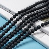 Dyed & Heated Natural Black Agate Bead Strands X-G-H056-6mm-6