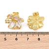Brass Enamel Stud Earring Findings KK-CBA58F9-01G-01-3