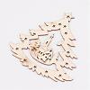 Undyed Wooden Pendant WOOD-K005-03-2