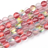 Synthetic Moonstone Beads Strands G-R375-8mm-A17-2