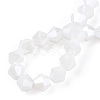 Opaque Solid Color Electroplate Glass Beads Strands LS-EGLA-A039-P6mm-A15-4