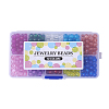 Spray Painted Transparent Crackle Glass Beads Strands CCG-X0002-B-4
