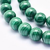 Natural Malachite Beads Strands G-O166-06-8mm-3