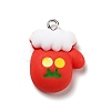 Christmas Opaque Resin Pendants RESI-G043-A01-2