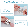 4Pcs Iron Glass Cabochons FIND-FG0004-86B-3