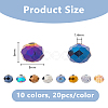 200Pcs 10 Colors Electroplate Glass Beads EGLA-DC0001-12-2