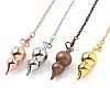 Brass Dowsing Pendulum Big Pointed Gourd Pendants KK-H491-07-1