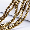 Electroplate Transparent Glass Beads Strands EGLA-A034-T10mm-UA01-1