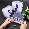 10 Grids Plastic Bead Storage Containers CON-WH0086-053A-3