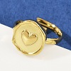 Golden 304 Stainless Steel Finger Rings RJEW-H254-08C-G-1