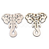 Undyed Natural Wooden Big Pendants X-WOOD-N007-040-2