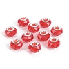 Faceted Glass European Beads GPDL-E004-01F-2