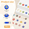 100Pcs Lampwork Pendants PALLOY-OC0003-01-2