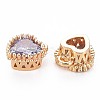 Brass Micro Pave Cubic Zirconia Charms KK-S356-773G-2