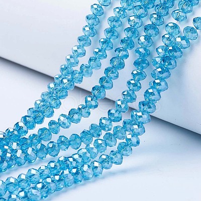 Electroplate Glass Beads Strands EGLA-A034-T1mm-A13-1