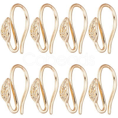 30Pcs Brass Earring Hooks KK-BBC0011-93-1