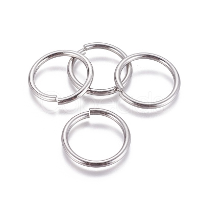 Tarnish Resistant 304 Stainless Steel Open Jump Rings STAS-E464-09H-P-1