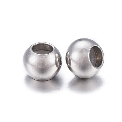 201 Stainless Steel Beads STAS-P238-02P-02-1