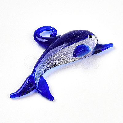 Handmade Lampwork Big Pendants LAMP-T023-10A-1