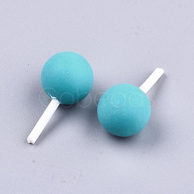 Handmade Polymer Clay 3D Lollipop Beads X-CLAY-T016-82B-1