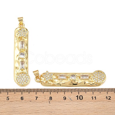 Brass Micro Pave Cubic Zirconia Big Pendants KK-F919-20G-1