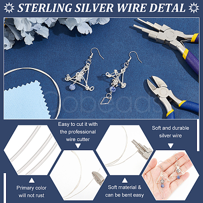 BENECREAT 1M Sterling Silver Wire STER-BC0001-94C-1