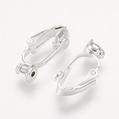Brass Clip-on Earring Converters Findings KK-Q115-S-1