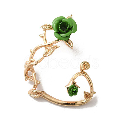 Alloy Rose Climber Wrap Around Stud Earrings for Women EJEW-A096-01D-1