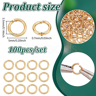 Brass Open Jump Rings KK-WH0001-38G-03-1