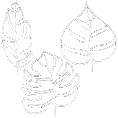 Leaf Acrylic Mirror Wall Stickers OACR-WH0032-06A-1