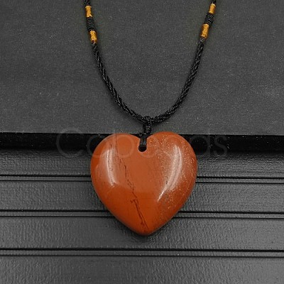 Natural Red Jasper Pendant Necklaces XA8803-12-1