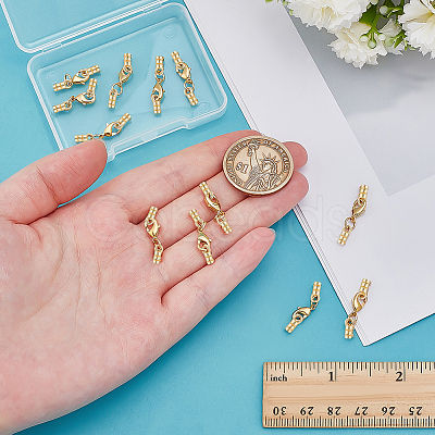 12Pcs Brass Cord Ends PALLOY-PH01842-1