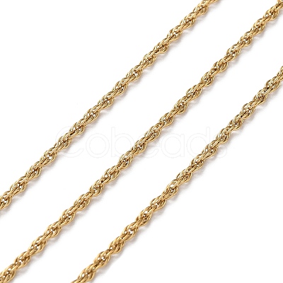 Ion Plating(IP) 304 Stainless Steel Rope Chains CHS-G027-08A-G-1