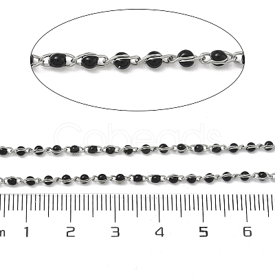 304 Stainless Steel Enamel Twisted Chains STAS-R100-40P-08-1