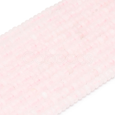 Natural Rose Quartz Beads Strands G-P575-A09-4x2mm-1