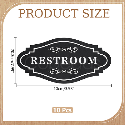 10Pcs PVC Self-adhesive Sign Label Paper DIY-WR0005-30-1