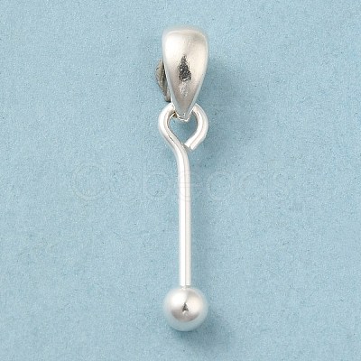 925 Sterling Silver Pendant Bails STER-P048-01A-S-1