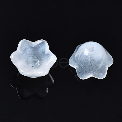 Transparent Spray Painted Glass Beads GLAA-Q089-002A-003-1
