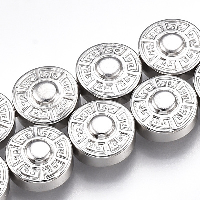 Electroplate Non-magnetic Synthetic Hematite Beads Strands G-T061-184P-1