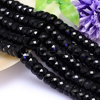 Faceted Flat Round Imitation Austrian Crystal Bead Strands G-M189-4x8mm-23A-1