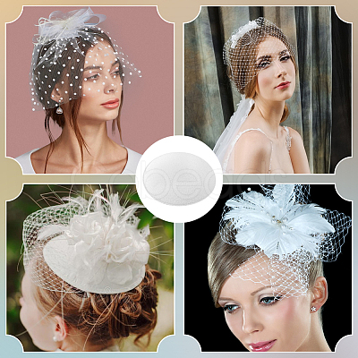 10Pcs EVA Cloth Round Fascinator Hat Base for Millinery Magic AJEW-BC0009-72-1