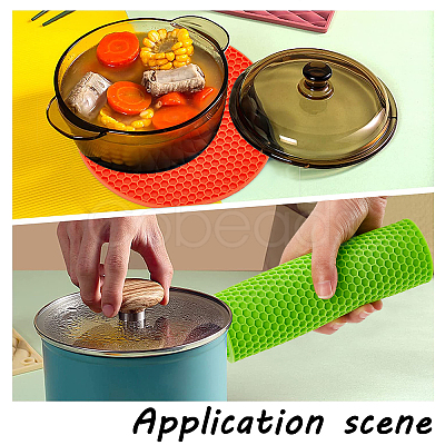 2Pcs Silicone Hot Pads AJEW-GF0006-25-1