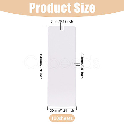 50Pcs Rectangle Paper Blank Card DIY-WH0591-322A-1
